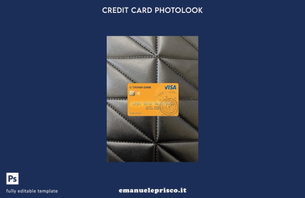 modello frontale photolook per visto bancario Albania Tirana in stile verificato