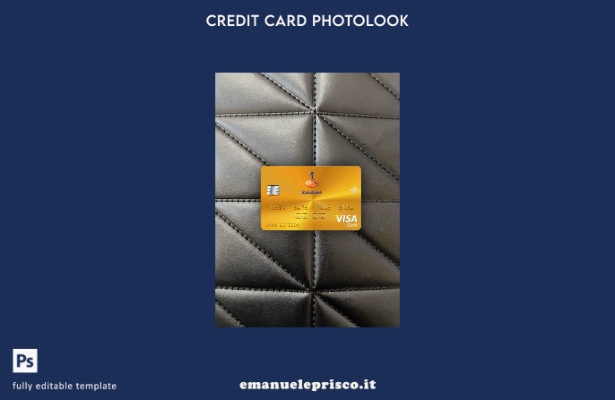 stile verificato Modello frontale photolook con carta oro Visa Rabobank olandese