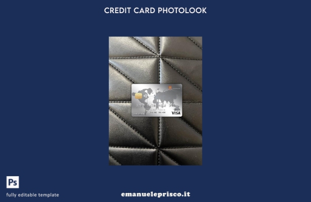 stile verificato Modello frontale photolook con carta visto bancario commerciale