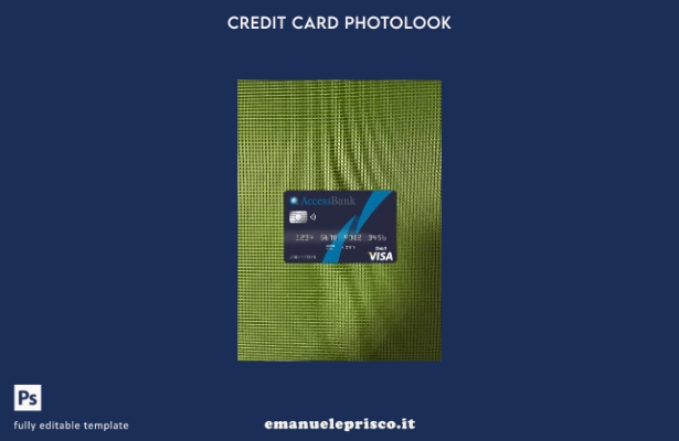 stile verificato Modello frontale photolook con carta visto bancario di accesso