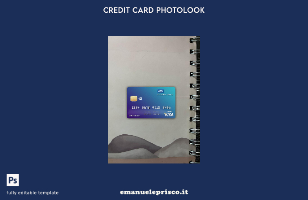 stile verificato Modello frontale photolook della carta Visa della banca ellenic