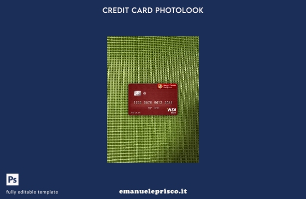 stile verificato Modello frontale photolook della carta di debito Visa della Ban
