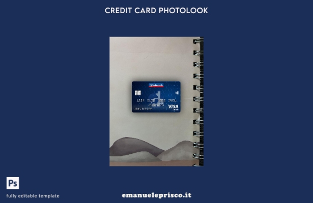 stile verificato Modello frontale photolook per carta classica per visto bancari