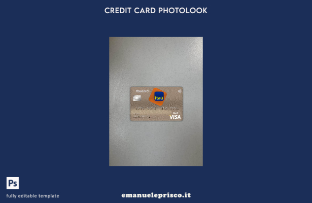 stile verificato modello frontale photolook con carta Visa bancaria Brasile Itaú