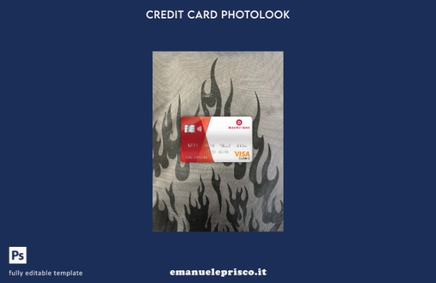stile verificato modello frontale photolook con carta classica per visto bancari