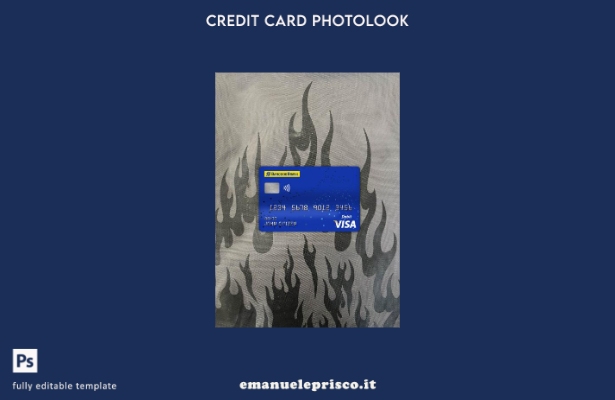 stile verificato modello frontale photolook con carta di debito visto bancario b