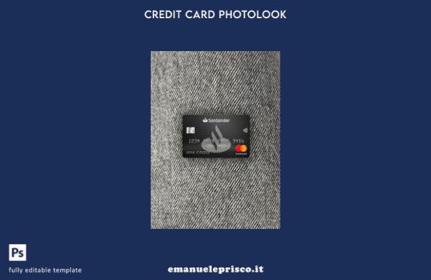 stile verificato modello frontale photolook mastercard della banca Santander del