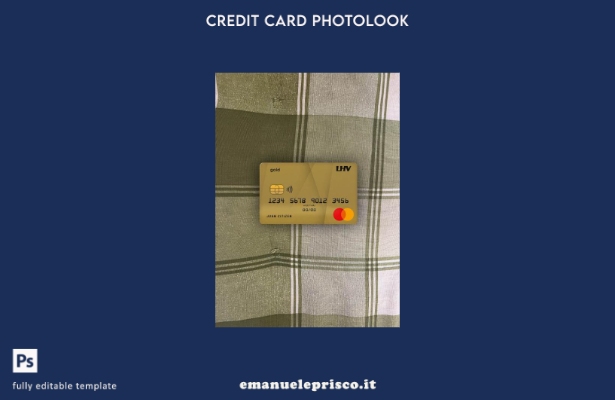 stile verificato modello frontale photolook oro mastercard banca LHV del Regno U