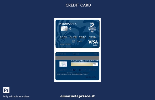 Modello di addebito Visa Andorra Morabank stile verificato