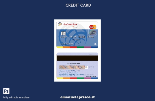 modello di MasterCard ProCredit Bank Germania in stile verificato