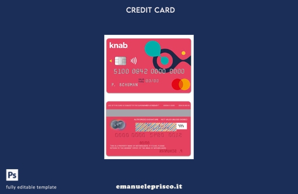 modello di Mastercard di credito Knab della Banca olandese dei Paesi Bassi in st