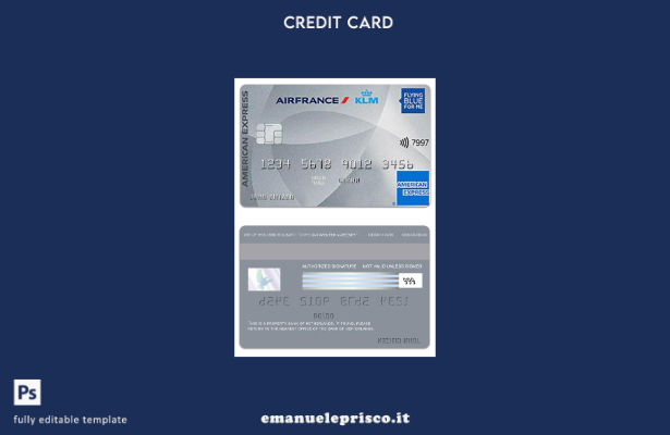 modello di carta American Express della Banca dei Paesi Bassi stile verificato