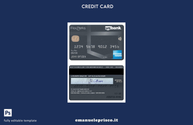 modello di carta Amex Reserve FlexPerks Reserve Amex in stile verificato USA