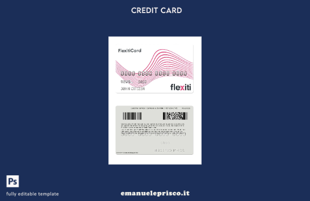 modello di carta Canada Flexiti in stile verificato