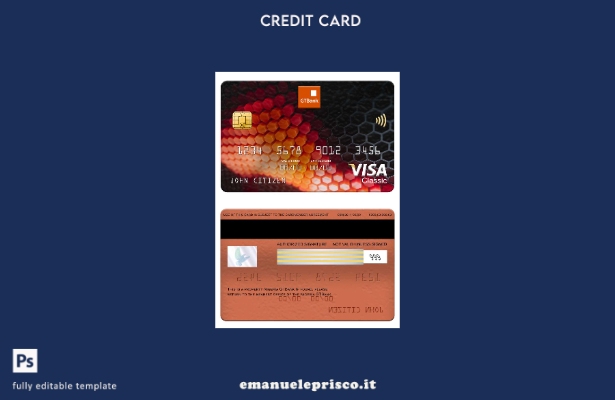 modello di carta classica per visto Nigeria GTBank in stile verificato