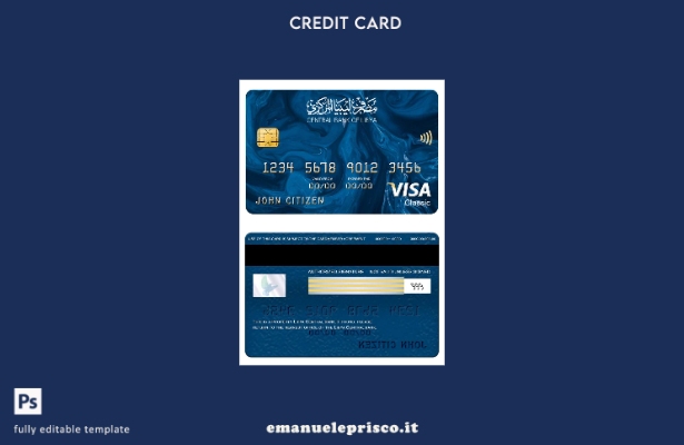 modello di carta classica per visto della Banca centrale libica in stile verific