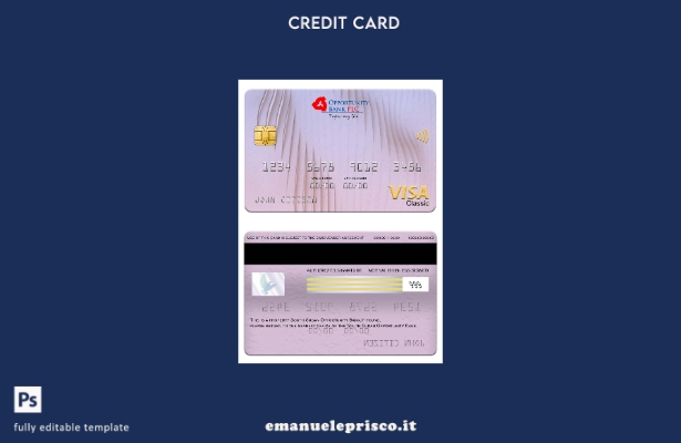 modello di carta classico per visto South Sudan Opportunity Bank in stile verifi