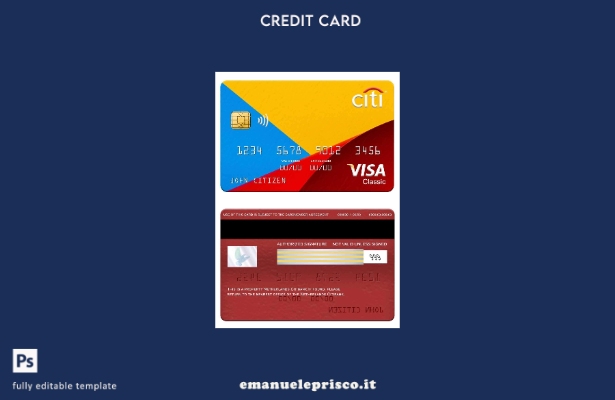 modello di carta classico visto Citibank olandese stile verificato