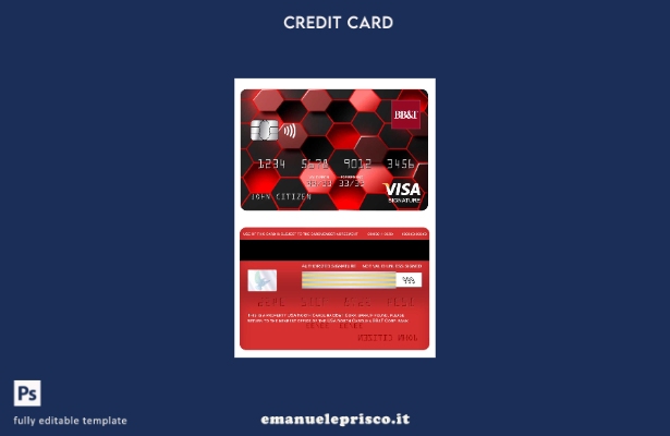 modello di carta con firma per visto bancario USA North Carolina BB&T Corp. stil