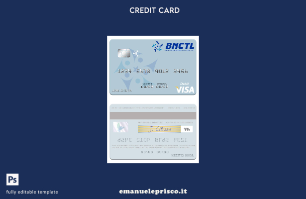 modello di carta di debito Visa Timor Leste stile verificato Banco Nacional de C