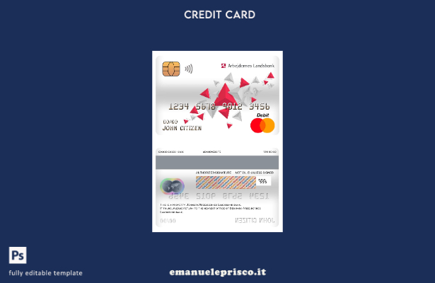 modello di carta di debito principale della banca Danimarca Arbejdernes Landsban