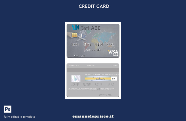 modello di carta di debito visto Jordan Arab Banking Corporation in stile verifi