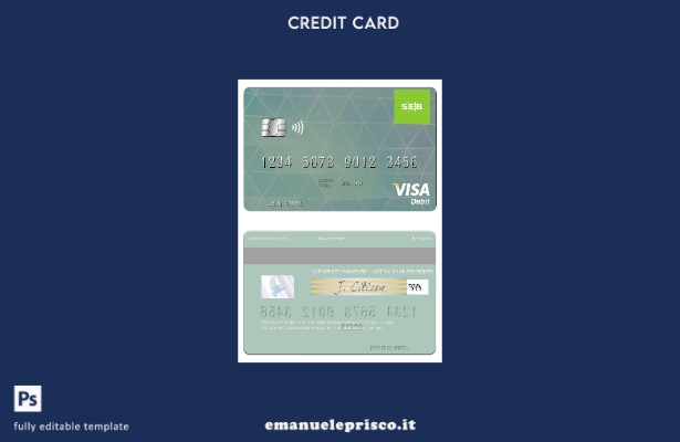 modello di carta di debito visto Lettonia SEB Bank in stile verificato