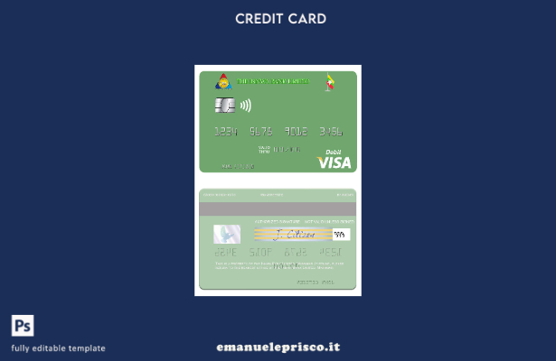 modello di carta di debito visto Myanmar Innwa Bank Limited in stile verificato