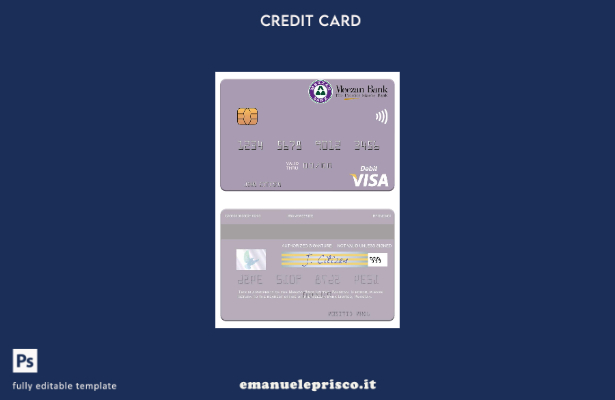 modello di carta di debito visto Pakistan Meezan Bank Limited in stile verificat