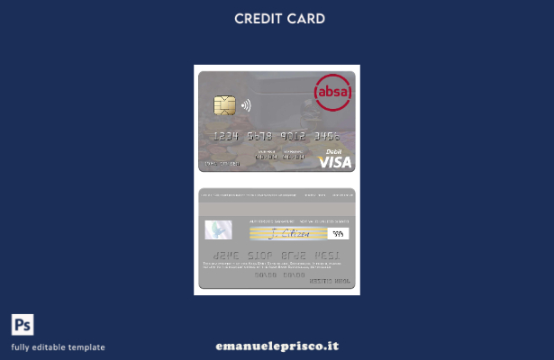 modello di carta di debito visto Seychelles Absa Bank Seychelles stile verificat