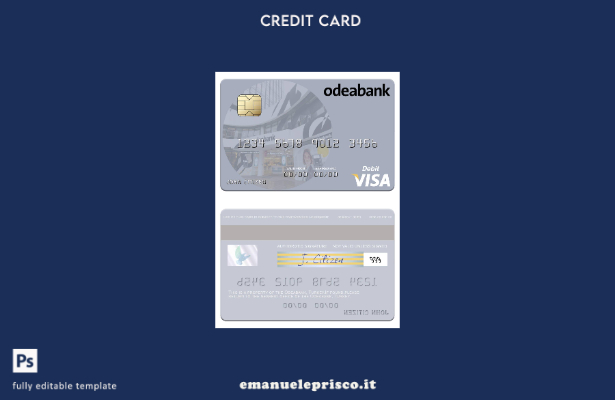 modello di carta di debito visto Turchia Odeabank stile verificato