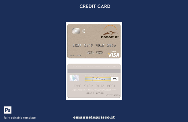 modello di carta di debito visto Turkmenistan Garagum IJSB in stile verificato