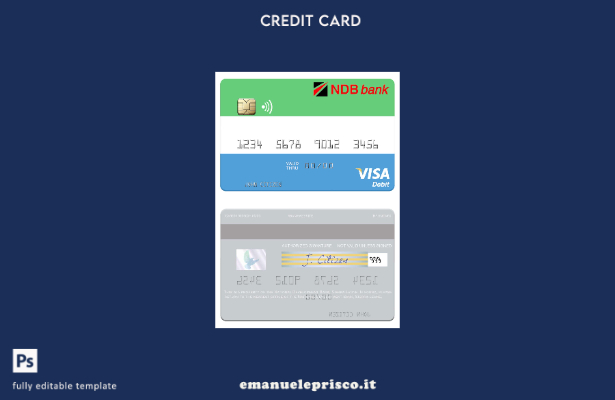 modello di carta di debito visto della Sierra Leone National Development Bank in