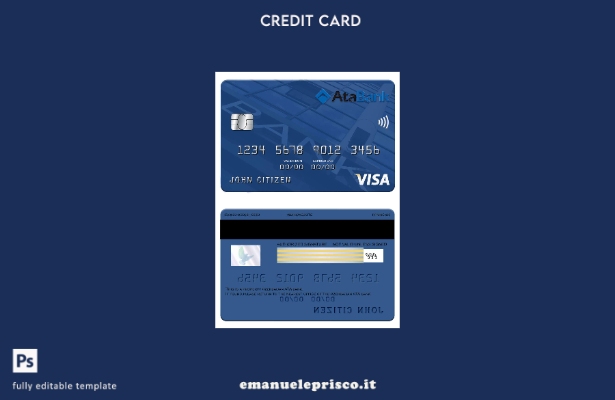 modello di carta di visto bancario ATA dell'Azerbaigian in stile verificato