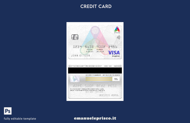 modello di carta elettronica visto Mongolia Arig Bank in stile verificato