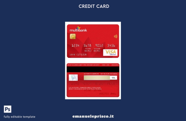 modello di carta elettronica visto Panama Multibank stile verificato