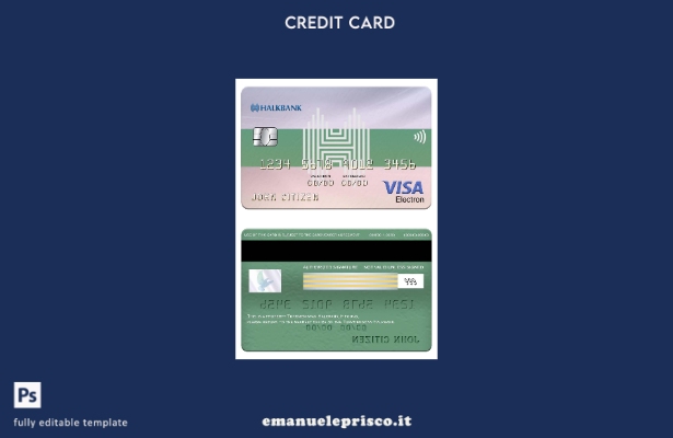 modello di carta elettronica visto Turkmenistan Halkbank in stile verificato