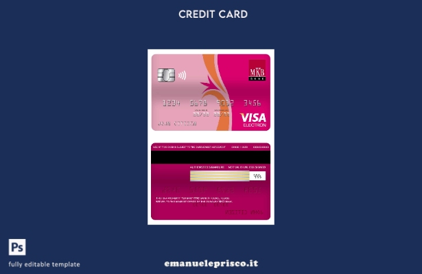 modello di carta elettronica visto bancario Ungheria MKB in stile verificato