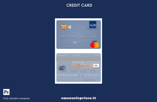 modello di carta mastercard ADB Bank stile verificato delle Isole Marshall