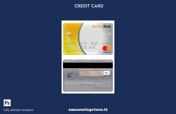 modello di carta mastercard Activobank Portogallo stile verificato