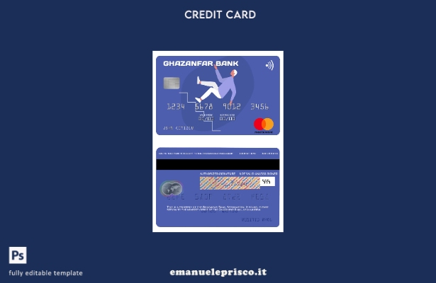 modello di carta mastercard Afghanistan Ghazanfar Bank in stile verificato