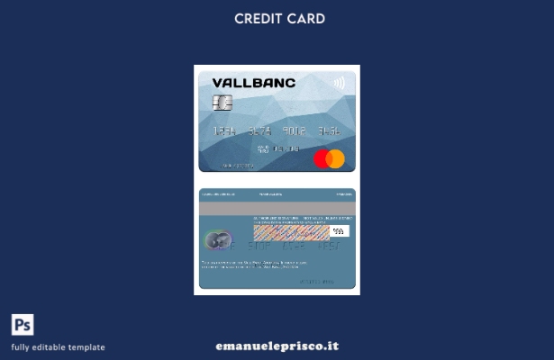 modello di carta mastercard Andorra Vall Banc in stile verificato