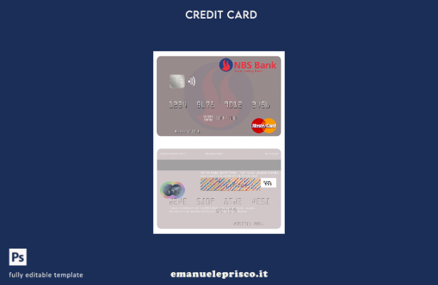 modello di carta mastercard Malawi NBS Bank in stile verificato