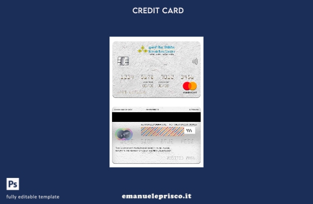 modello di carta mastercard Nepal Kumari Bank in stile verificato