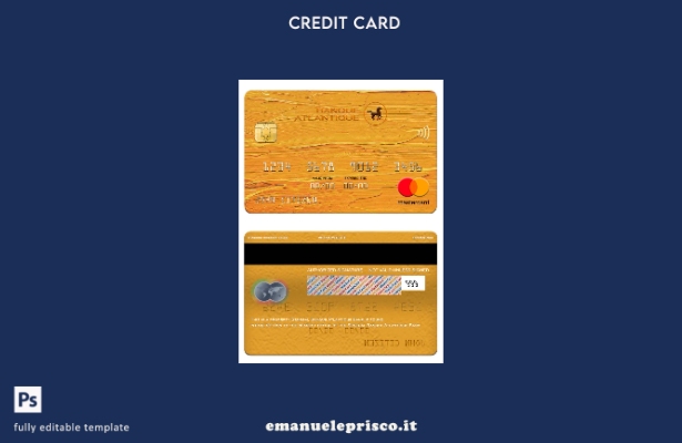 modello di carta mastercard Senegal Banque Atlantique Bank in stile verificato