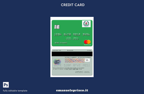 modello di carta mastercard South Sudan Ivory Bank in stile verificato