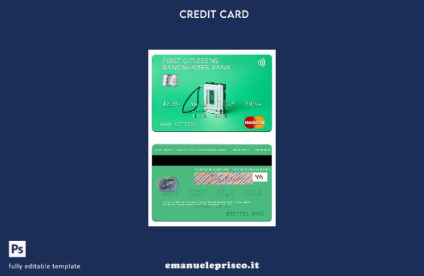 modello di carta mastercard USA First Citizens BancShares Bank in stile verifica