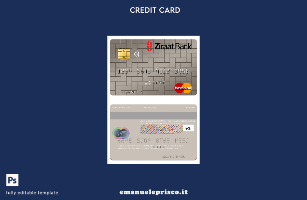 modello di carta mastercard Uzbekistan Ziraat Bank in stile verificato
