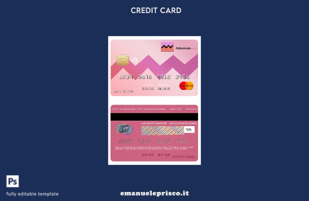 modello di carta mastercard bancaria Attijariwafa in stile verificato della Cost