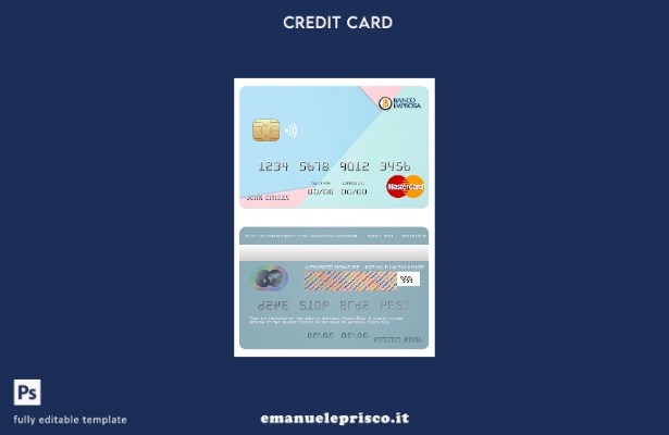 modello di carta mastercard bancaria Costa Rica Improsa in stile verificato